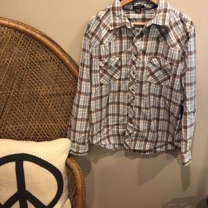 Men’s vintage pearl snap shirt xl